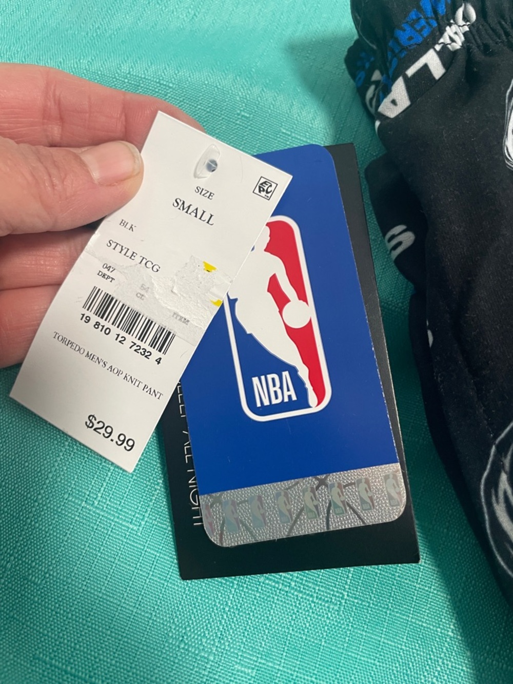 NBA Dallas Mavericks Black & Blue Logo Joggers - Picture 3 of 4